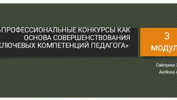 Третий модуль курсов повышения квалификации по программе «Профессиональные конкурсы как основа совершенствования ключевых компетенций педагога»